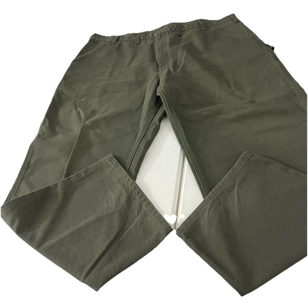 Carhartt Relaxed Fit Canvas Workwear Pants Green 46/31 Cargo Pockets